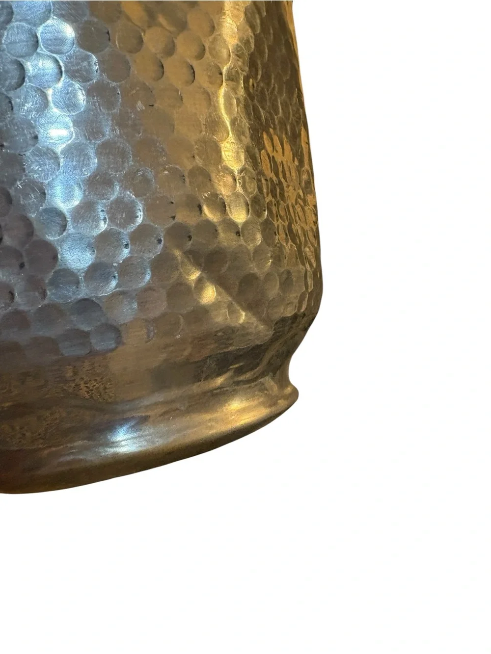 VINTAGE Hammered Metal Italian Ice Bucket Champagne Chiller With Lid